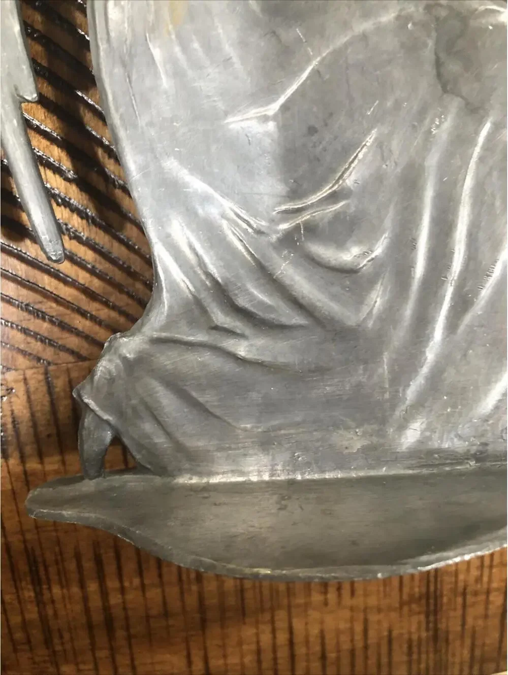 Vtg Pewter Kneeling Angel Candleholder‎ Made In West Germany Celestial Religious